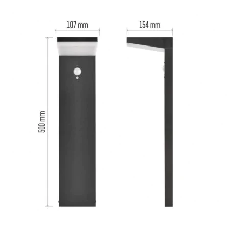 Slupki-ogrodowe - słupek ogrodowy solarny z czujnikiem ruchu ciepłe światło verea emos 