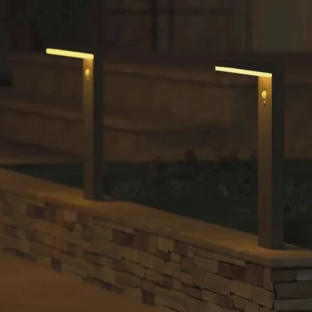 Slupki-ogrodowe - słupek ogrodowy solarny z czujnikiem ruchu ciepłe światło verea emos 