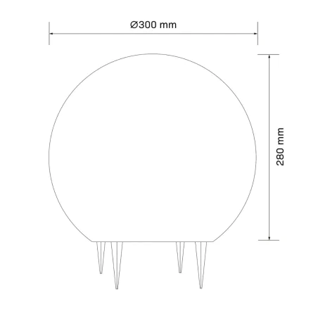 Lampy-kule-ogrodowe - kula ogrodowa o średnicy 30cm szara imitująca kamień na prąd argento 330345 polux-goldlux 