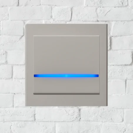 Wylaczniki-jednobiegunowe - włącznik pojedynczy z niebieskim podświetleniem kaszmir do ramek serii sonata ospel łp-1rs/m/82 