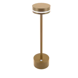 Lampki-nocne - złota lampka stołowa led przenośna ładowalna dotykowa pod usb talia cct ideus 