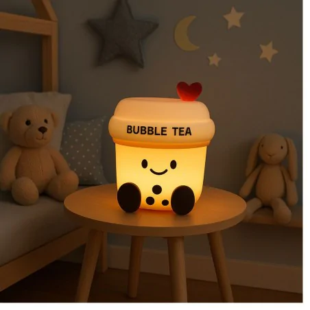 Oswietlenie-do-pokoju-dzieciecego - lampka nocna led dziecięca bubble tea do zasypiania interblue 