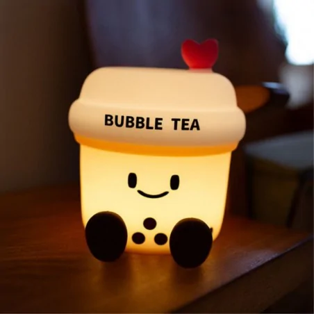 Oswietlenie-do-pokoju-dzieciecego - lampka nocna led dziecięca bubble tea do zasypiania interblue 