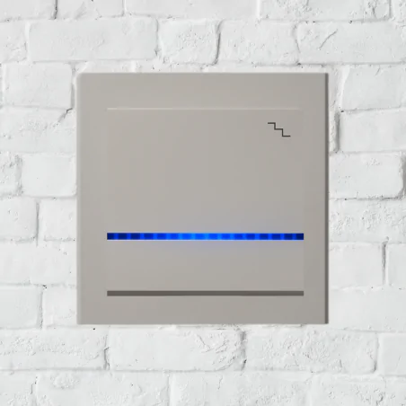 Wylaczniki-schodowe - włącznik schodowy pojedynczy klatkowy z niebieskim podświetleniem kaszmir do ramek serii sonata ospel łp-3rs/m/82 