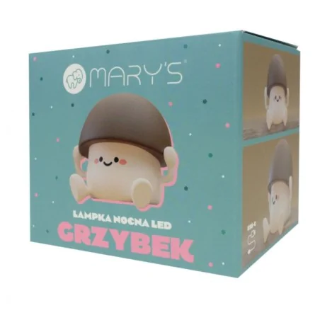 Oswietlenie-do-pokoju-dzieciecego - lampka nocna silikonowa led dziecięca grzybek do usypiania z timerem interblue 