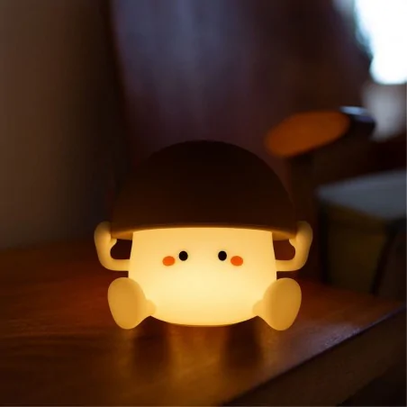 Oswietlenie-do-pokoju-dzieciecego - lampka nocna silikonowa led dziecięca grzybek do usypiania z timerem interblue 