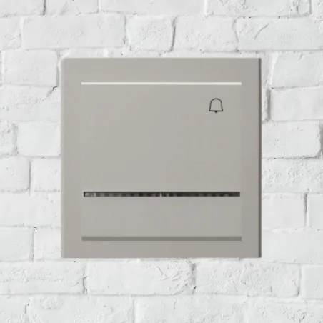 Wlaczniki-i-przyciski-dzwonkowe - przycisk dzwonkowy odbijający z piktogramem i niebieskim podświetleniem kaszmirowy sonata łp-6rs/m/82 ospel 