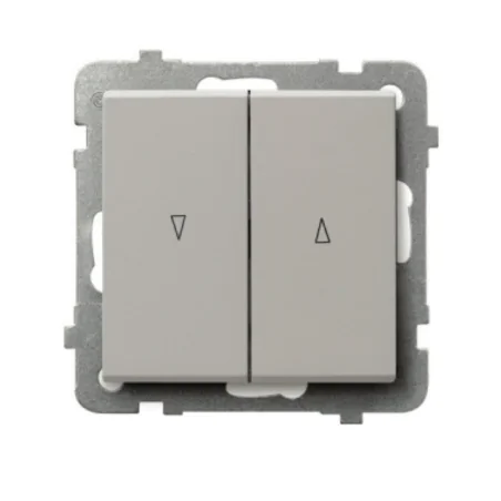 Wylaczniki-zaluzjowe - przycisk roletowy zwierny 2 klawisze odbijające z piktogramem kaszmirowy sonata łp-7r/m/82 ospel 