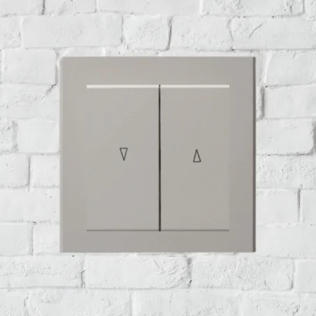 Wylaczniki-zaluzjowe - przycisk roletowy zwierny 2 klawisze odbijające z piktogramem kaszmirowy sonata łp-7r/m/82 ospel 