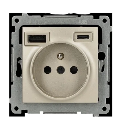 Gniazda-pojedyncze-podtynkowe - gniazdo elektryczne z wejściem do ładowania 2xusb dgz1zusb2ca.01/41 kontakt simon 54 