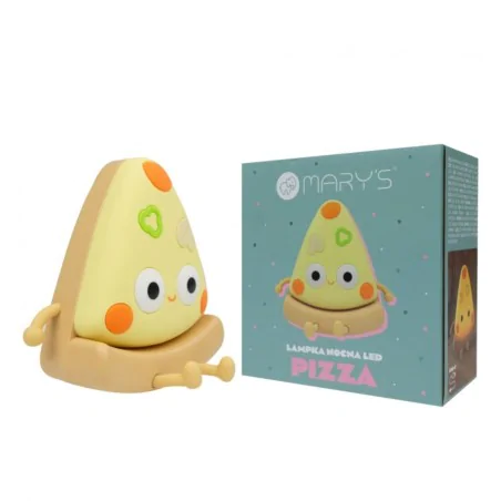 Oswietlenie-do-pokoju-dzieciecego - lampka nocna led dziecięca ciepłe światło pizza do zasypiania interblue 