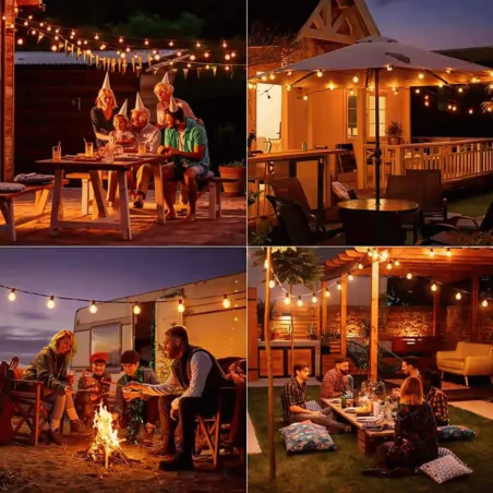 Swiecace-kule-i-girlandy - lampki solarne girlanda ogrodowa na pilota z usb ciepła lumsol0045 callis2 lumiled 