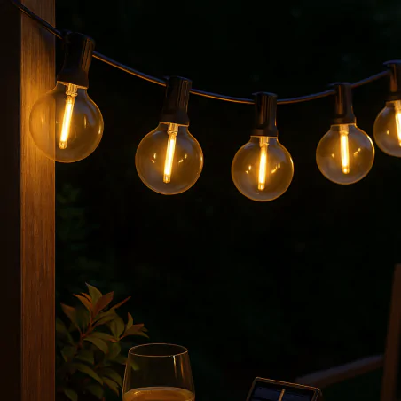 Swiecace-kule-i-girlandy - lampki solarne girlanda ogrodowa na pilota z usb ciepła lumsol0045 callis2 lumiled 