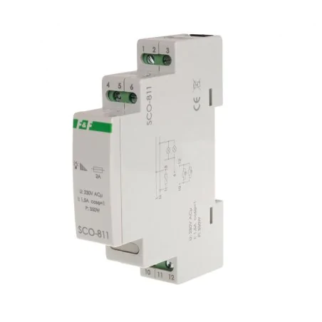 Sterowanie-oswietleniem - ściemniacz oświetlenia bez pamięci 230v 350w na szynę sco-811 f&f 