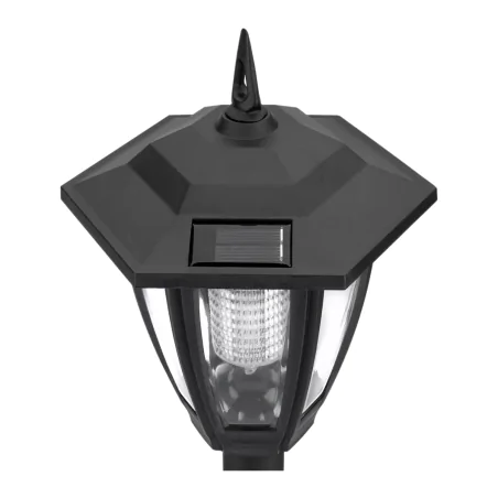 Lampy-solarne - lampa solarna do ogrodu latarnia zewnętrzna led czarna post vo2795 volteno 