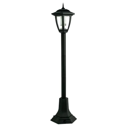 Lampy-solarne - lampa solarna do ogrodu latarnia zewnętrzna led czarna post vo2795 volteno 