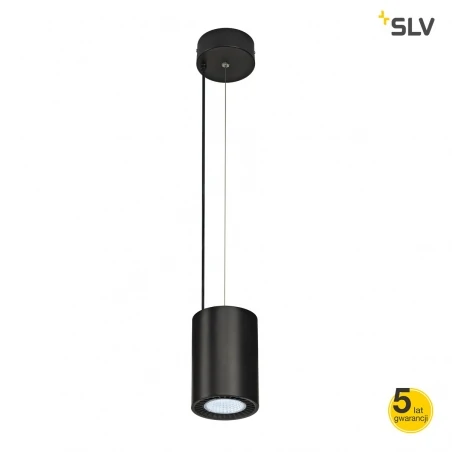 Lampy-sufitowe - lampa wisząca supros pd okrągła czarna 4000lm 4000k slm led 60° slv 