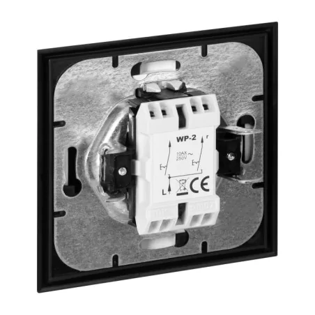 Wylaczniki-podwojne - włącznik światła wyłącznik podwójny czarno-złoty matowy wp-2l luna abex 