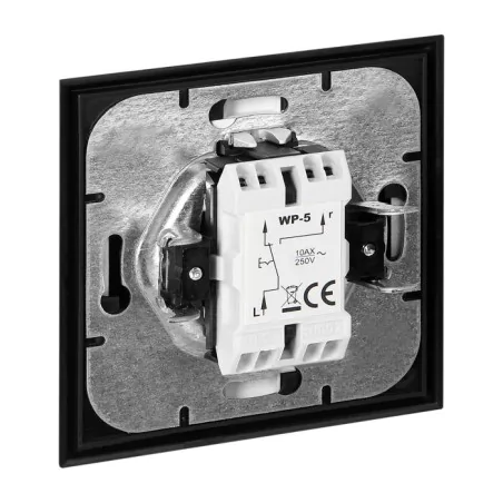 Wylaczniki-schodowe - włącznik schodowy z ramką wyłącznik zmienny czarno-złoty matowy wp-5l luna abex 