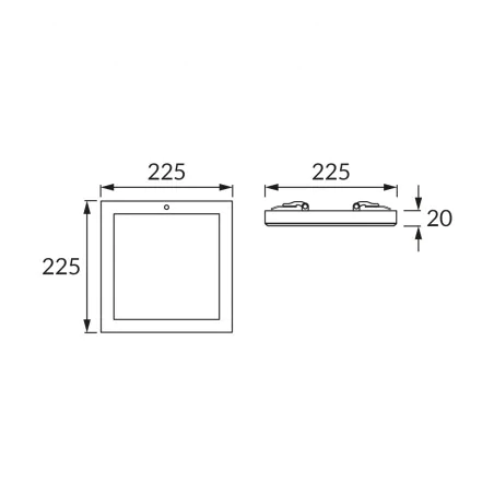 Plafony - lampa sufitowa kwadratowa z czujnikiem ruchu 3 barwy światła 18w olgierd ideus 