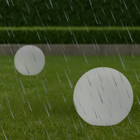 Lampy-kule-ogrodowe - lampa kula ogrodowa o średnicy 30cm biała na prąd argento 330383 polux-goldlux 