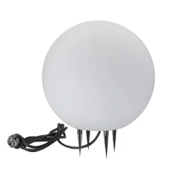 Lampy-kule-ogrodowe - lampa kula ogrodowa o średnicy 30cm biała na prąd argento 330383 polux-goldlux 