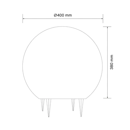 Lampy-kule-ogrodowe - kula ogrodowa wbijana o średnicy 40cm szara imitująca kamień na żarówkę e27 argento 330352 polux-goldlux 