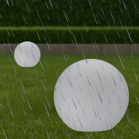 Lampy-kule-ogrodowe - lampa kula ogrodowa o średnicy 40cm biała na żarówkę e27 argento 330390 polux-goldlux 