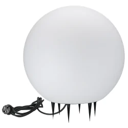 Lampy-kule-ogrodowe - lampa kula ogrodowa o średnicy 40cm biała na żarówkę e27 argento 330390 polux-goldlux 