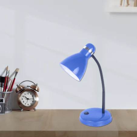 Lampki-biurkowe - lampka na biurko niebieska dla chłopca oświetlenie do nauki e27 ben fn019 nilsen 