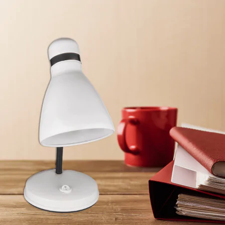 Lampki-biurkowe - lampka na biurko biała ruchome ramię oświetlenie do nauki e27 ben fn02 nilsen 