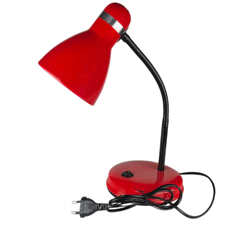Lampki-biurkowe - lampka biurkowa klasyczna do pokoju ucznia czerwona do nauki e27 ben fn020 nilsen 