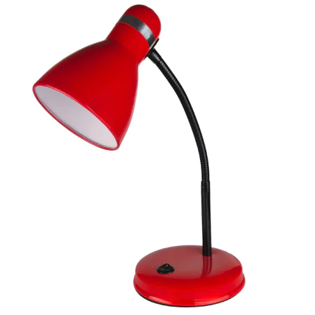 Lampki-biurkowe - lampka biurkowa klasyczna do pokoju ucznia czerwona do nauki e27 ben fn020 nilsen 