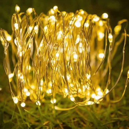 Swiecace-kule-i-girlandy - girlanda solarna led linka z ciepłym światłem 3000k 1,19m 100xled 3780 lvt 