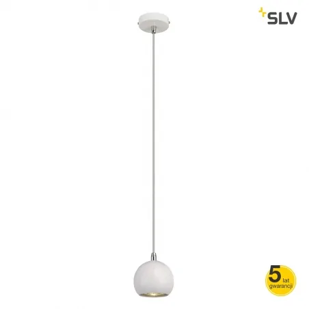 Lampy-sufitowe - wisząca lampa sufitowa light eye ball biała/chrom gu10 max 5w slv 