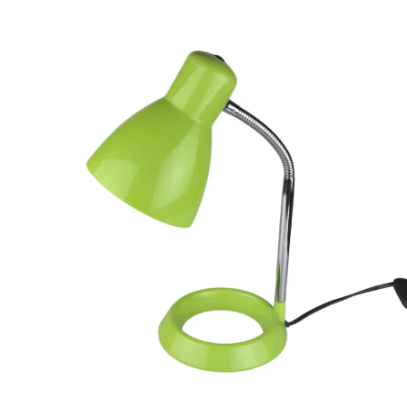 Lampki-biurkowe - lampka szkolna na biurko zielona z regulowanym ramieniem na żarówkę e27 kati green 02860 ideus 