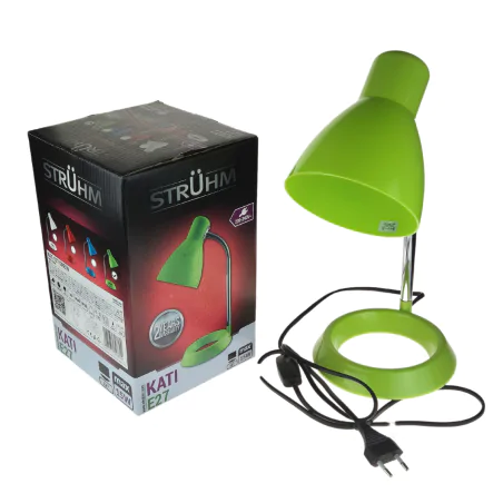 Lampki-biurkowe - lampka szkolna na biurko zielona z regulowanym ramieniem na żarówkę e27 kati green 02860 ideus 