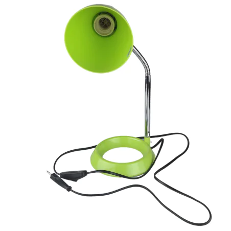 Lampki-biurkowe - lampka szkolna na biurko zielona z regulowanym ramieniem na żarówkę e27 kati green 02860 ideus 