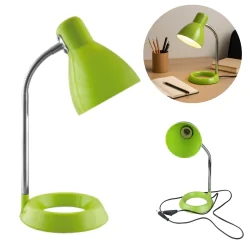 Lampki-biurkowe - lampka szkolna na biurko zielona z regulowanym ramieniem na żarówkę e27 kati green 02860 ideus
