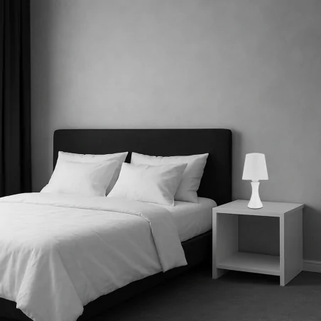 Lampki-nocne - biała lampka nocna na stolik i szafkę nocną e14 polina 04716 ideus 