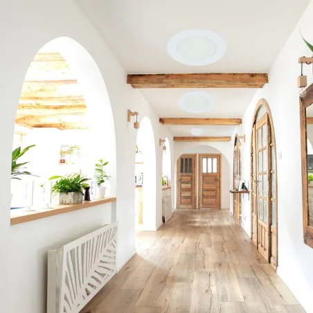 Plafony - oczko sufitowe ledowe do łazienki 18w zmienna barwa ip54 wafel cct ideus 