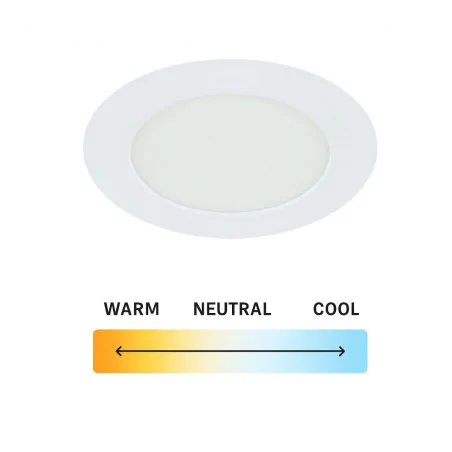 Plafony - oczko sufitowe ledowe do łazienki 18w zmienna barwa ip54 wafel cct ideus 