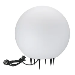 Lampy-kule-ogrodowe - lampa kula ogrodowa o średnicy 50cm biała na żarówkę e27 argento 330406 polux-goldlux 