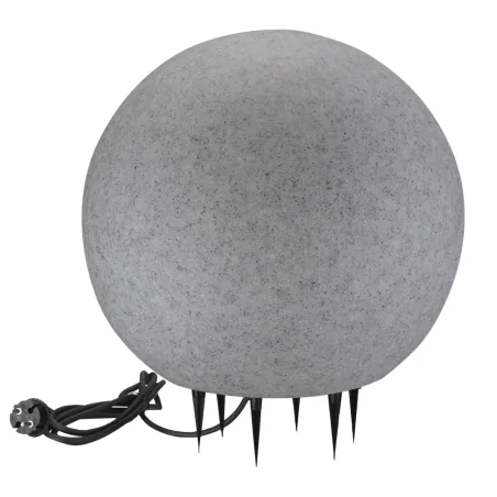 Lampy-kule-ogrodowe - lampa ogrodowa kula wbijana o średnicy 50cm szara imitująca kamień na żarówkę e27 argento 330369 polux-goldlux 