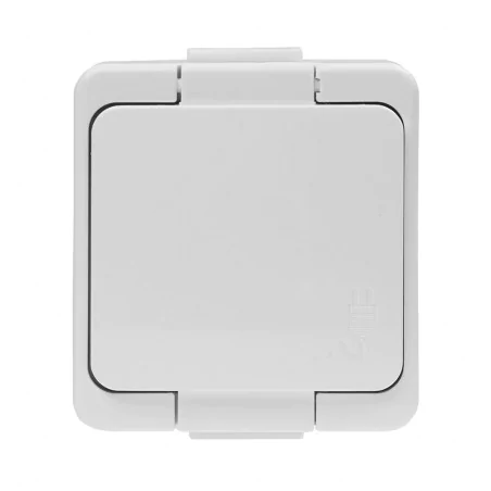 Gniazda-pojedyncze-natynkowe - gniazdo pojedyncze z białą klapką hermetyczne zewnętrzne nt-16s smart abex 