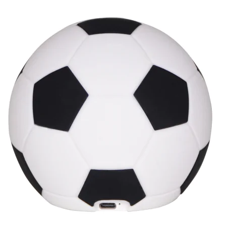 Lampki-nocne - lampka nocna led dla chłopca piłka nożna z nóżkami biało-czarna football 331755 polux-goldlux 