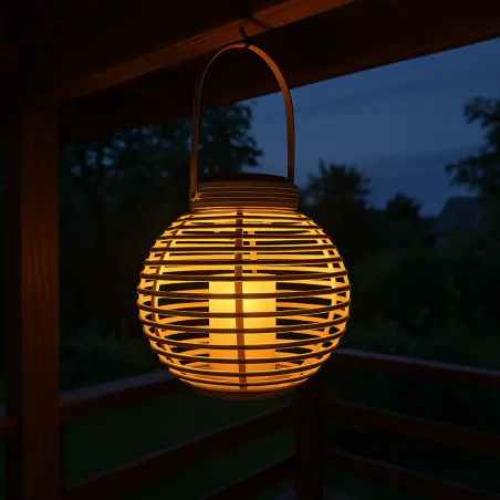 Ozdobne-oswietlenie-do-ogrodu - latarenka solarna biała kula wisząca ip44 lanter vo2791 volteno 