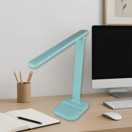 Lampki-biurkowe - lampka led na biurko ściemnialna miętowa szkolna 5w zet 04226 ideus 