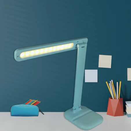 Lampki-biurkowe - lampka led na biurko ściemnialna miętowa szkolna 5w zet 04226 ideus 