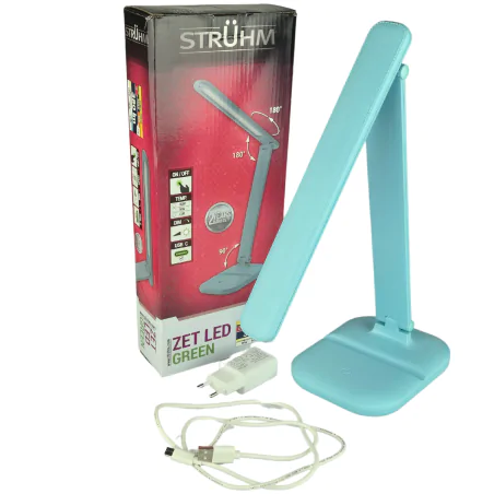 Lampki-biurkowe - lampka led na biurko ściemnialna miętowa szkolna 5w zet 04226 ideus 